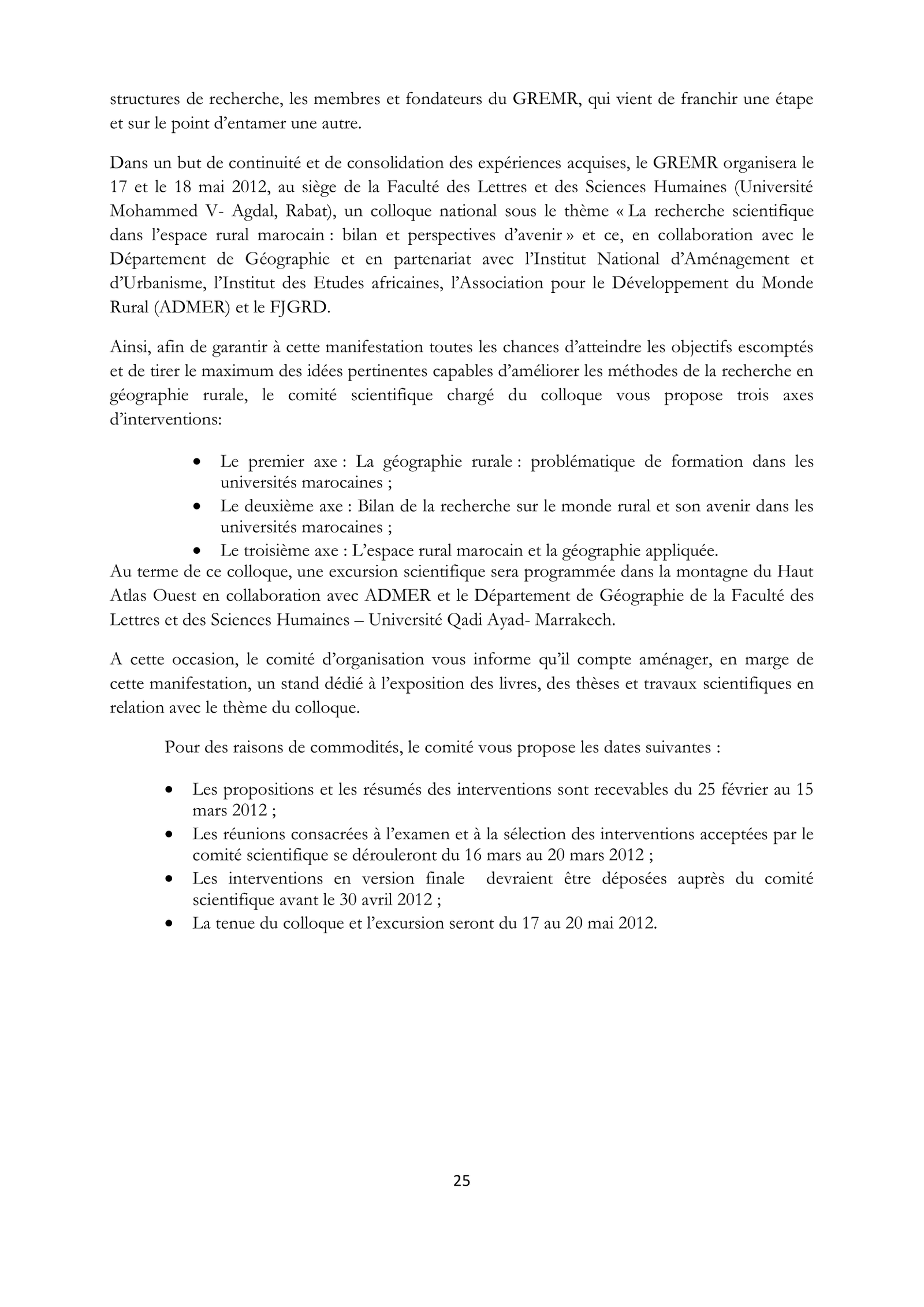 Catalogue GREMR du 8 mai 2012